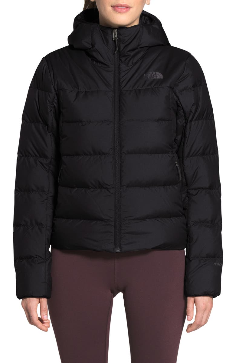 The North Face Valle Hooded 550 Fill Power Down Coat, Main, color, 