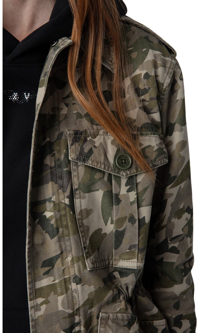 Krisa Cotton Canvas Camo Jacket, Alternate, color, GRASS