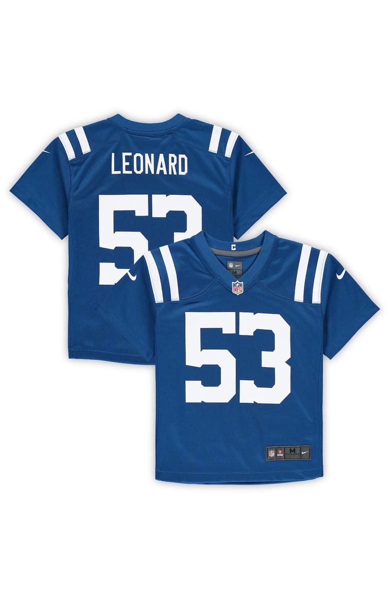 Nike Preschool Nike Shaquille Leonard Royal Indianapolis Colts Game Jersey, Main, color,