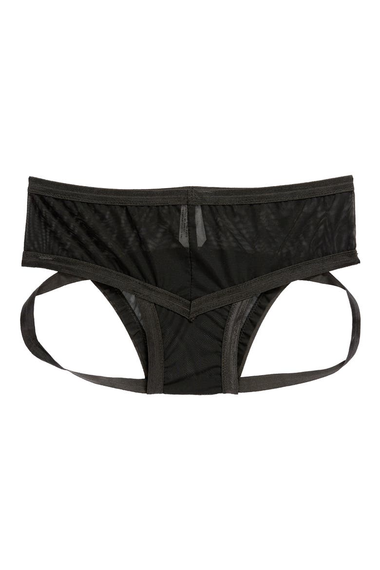 Genderfluid Bandage Briefs, Alternate, color, BLACK MESH