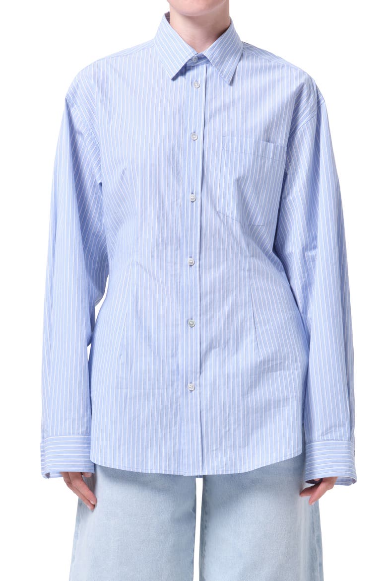 Cinch Stripe Button-Up Shirt, Main, color, WEBB STRIPE