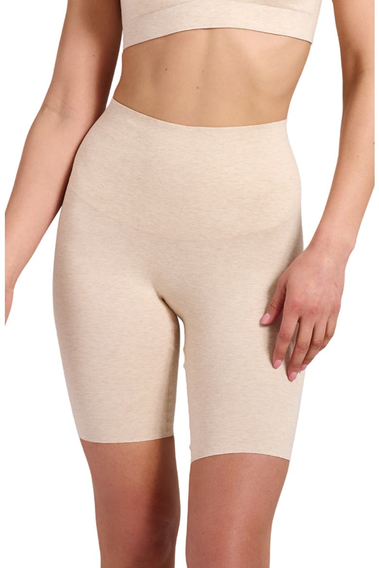 Organic Cotton No-Show Shaping Short, Main, color, Oatmeal