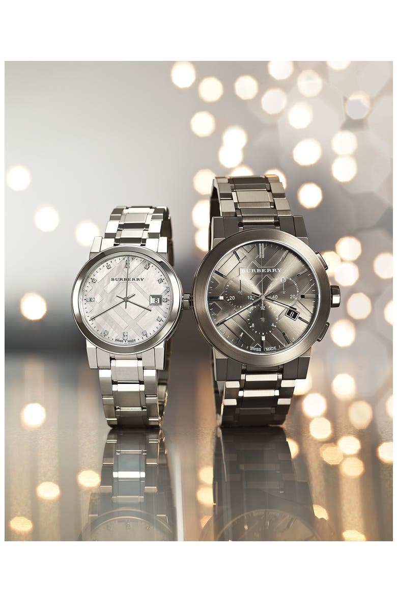 Large Chronograph Bracelet Watch, 42mm, Alternate, color, GUNMETAL