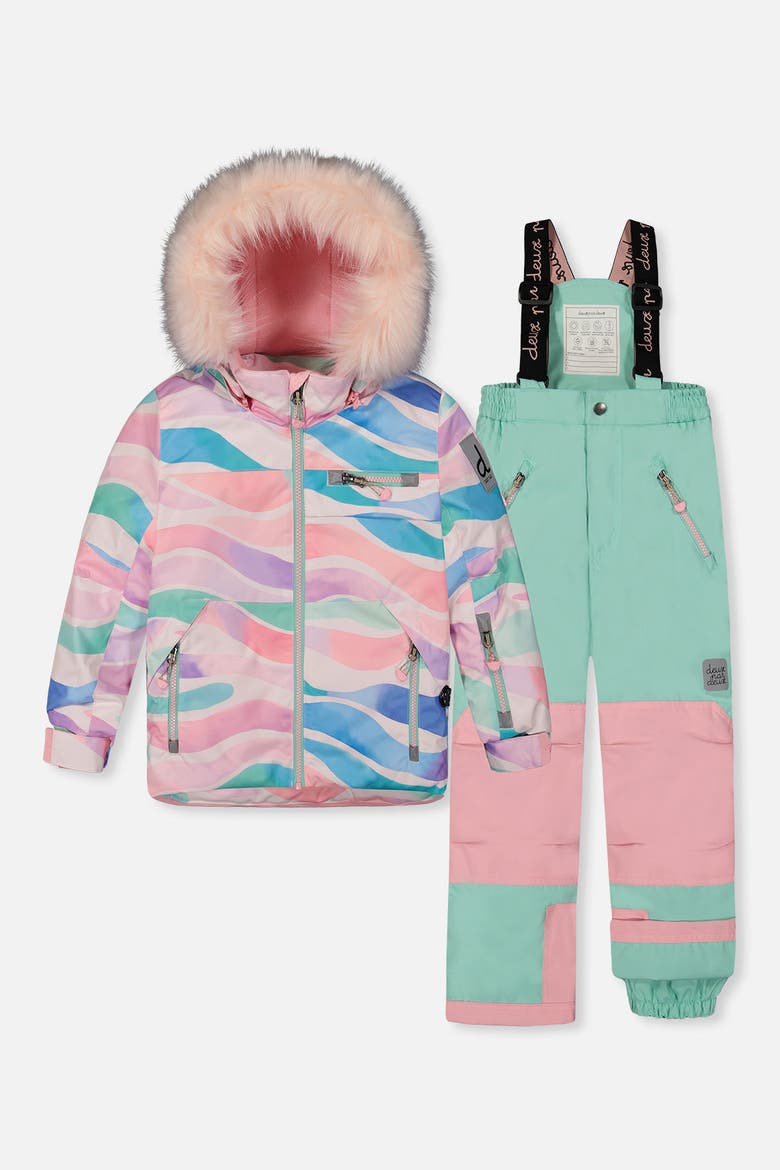 Two Piece Play Snowsuit Multicolored Line Print, Main, color, Multicolored Line Print