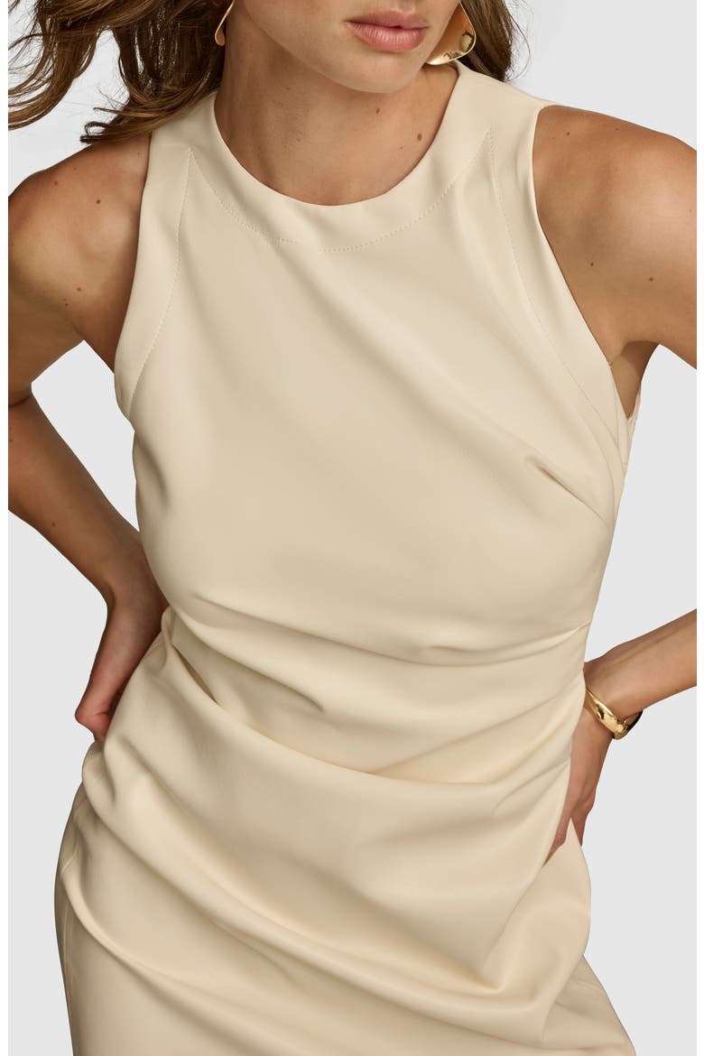 Asymmetric Hem Faux Leather Dress, Alternate, color, PRISTINE