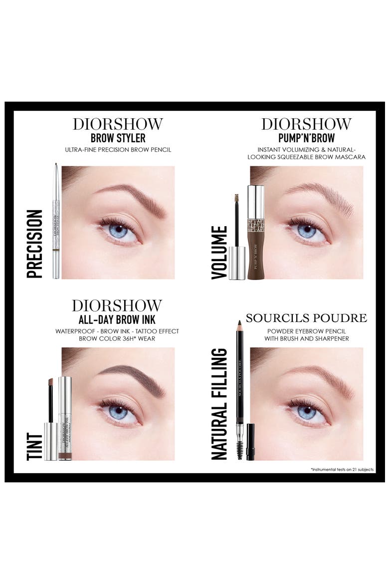 Diorshow Pump n Brow Squeezable Brow Mascara, Alternate, color, 002 DARK BROWN