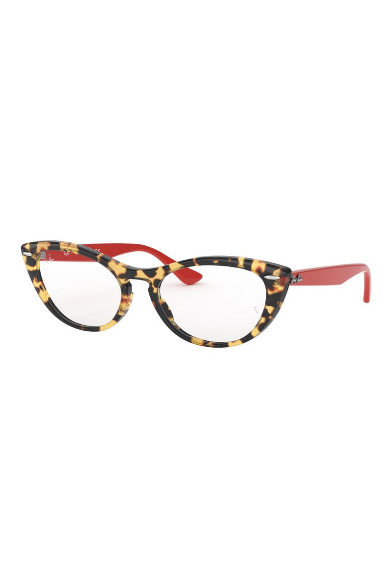 Unisex Nina 54mm Cat Eye Optical Glasses, Alternate, color, YELLOW TORT