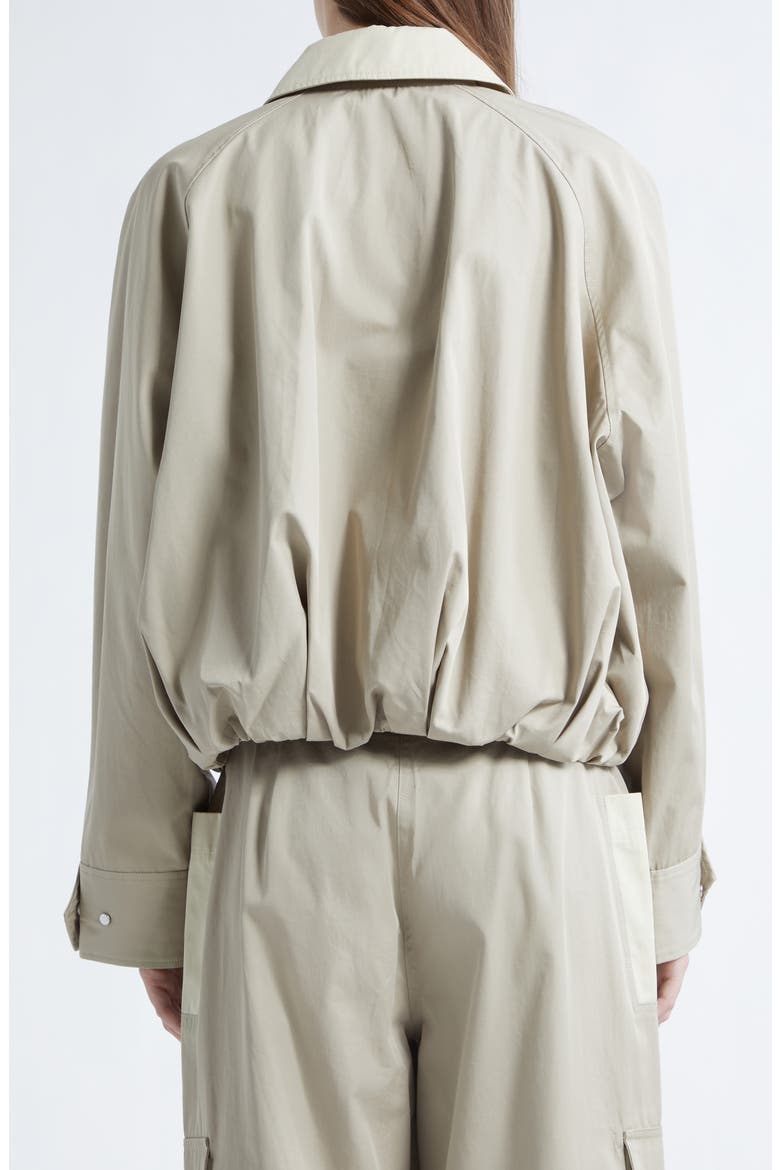 Snap Front Cotton Blouson Bomber Jacket, Alternate, color, KHAKI-BIRCH