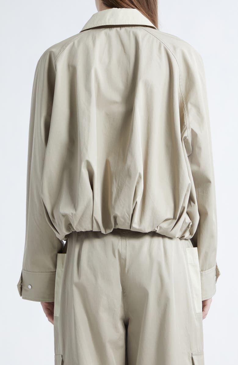 3.1 Phillip Lim Snap Front Cotton Blouson Bomber Jacket, Alternate, color, Khaki-Birch