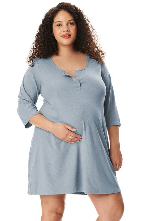 Motherhood Maternity Maternity Sleep Henely Nightgown With Nursing Access In Gray