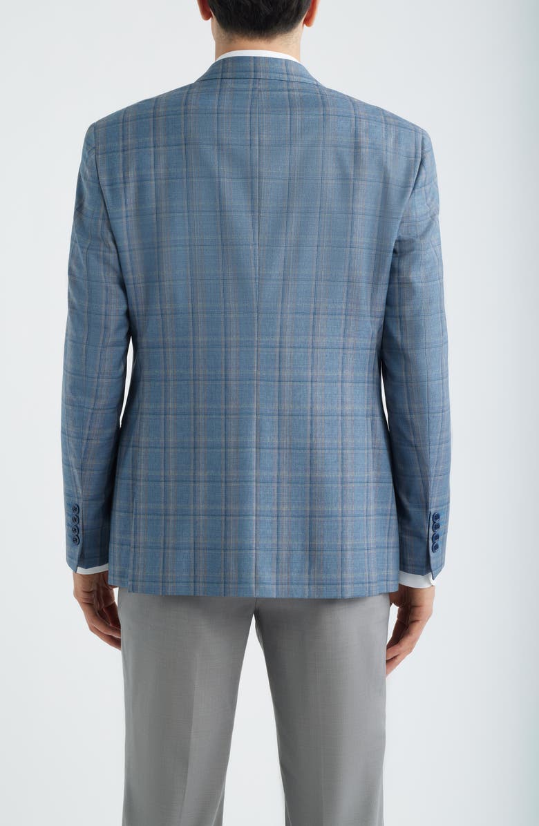 Emporio Armani Dusty Teal Check Virgin Wool Sport Coat, Alternate, color, Dusty Teal