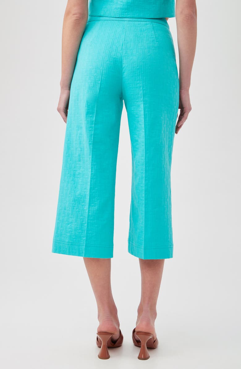 Trina Turk Oceanic Crop Wide Leg Pants, Alternate, color, Oceano