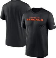 Nike Men's Nike Black Cincinnati Bengals Primetime Legend Wordmark Performance T-Shirt
