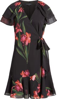 Ted Baker London Fasnia Floral Wrap Minidress