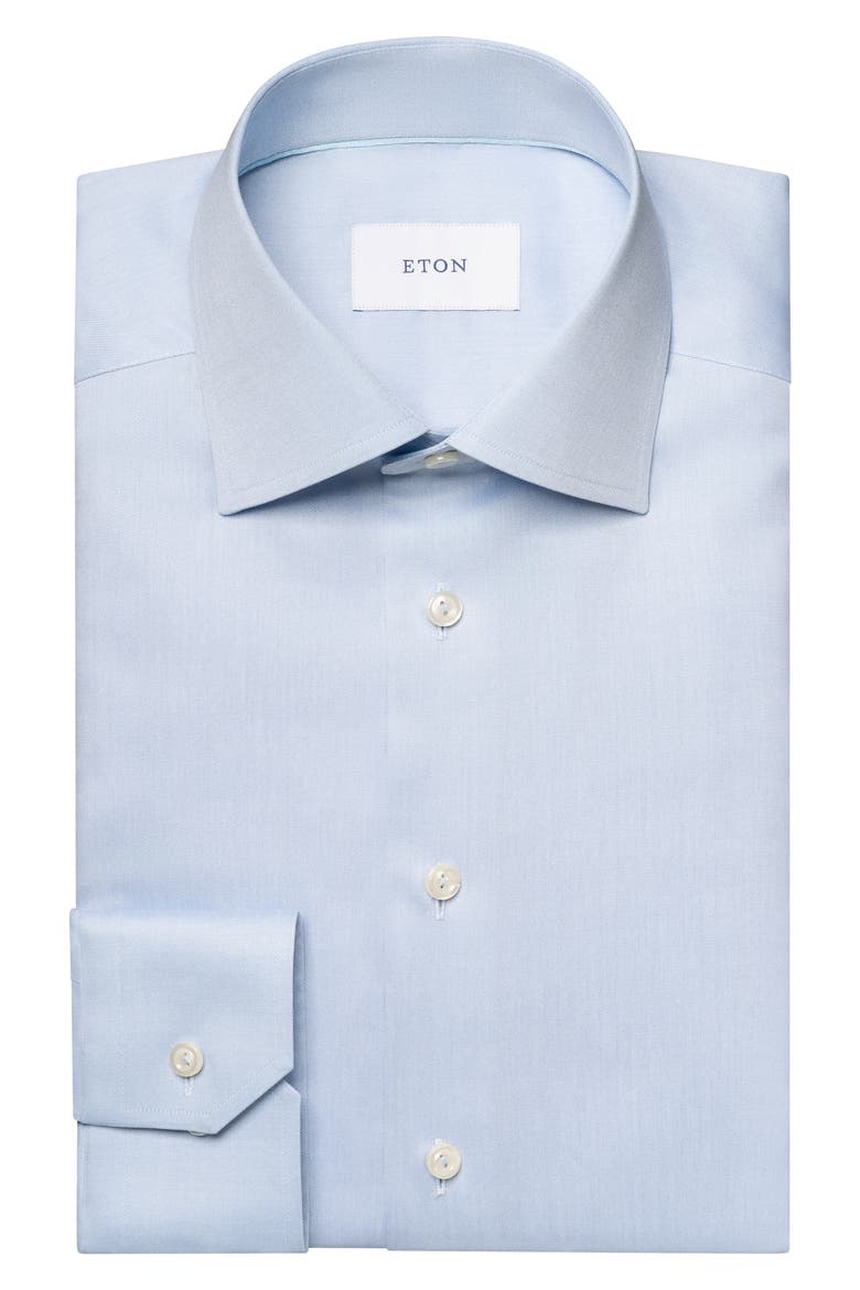 Slim Fit Twill Dress Shirt, Main, color, LIGHT BLUE