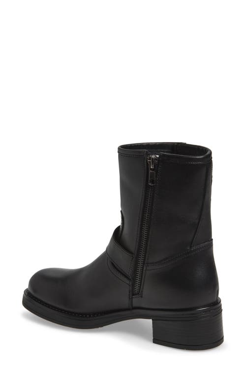Steve Madden Archie Buckle Boot In Black Leather