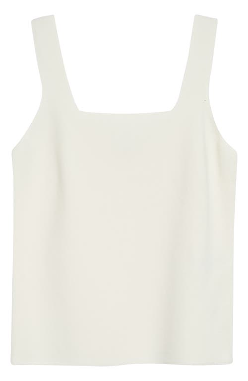 Reiss Laurie Square Neckjersey Bodysuit In White In Ivory