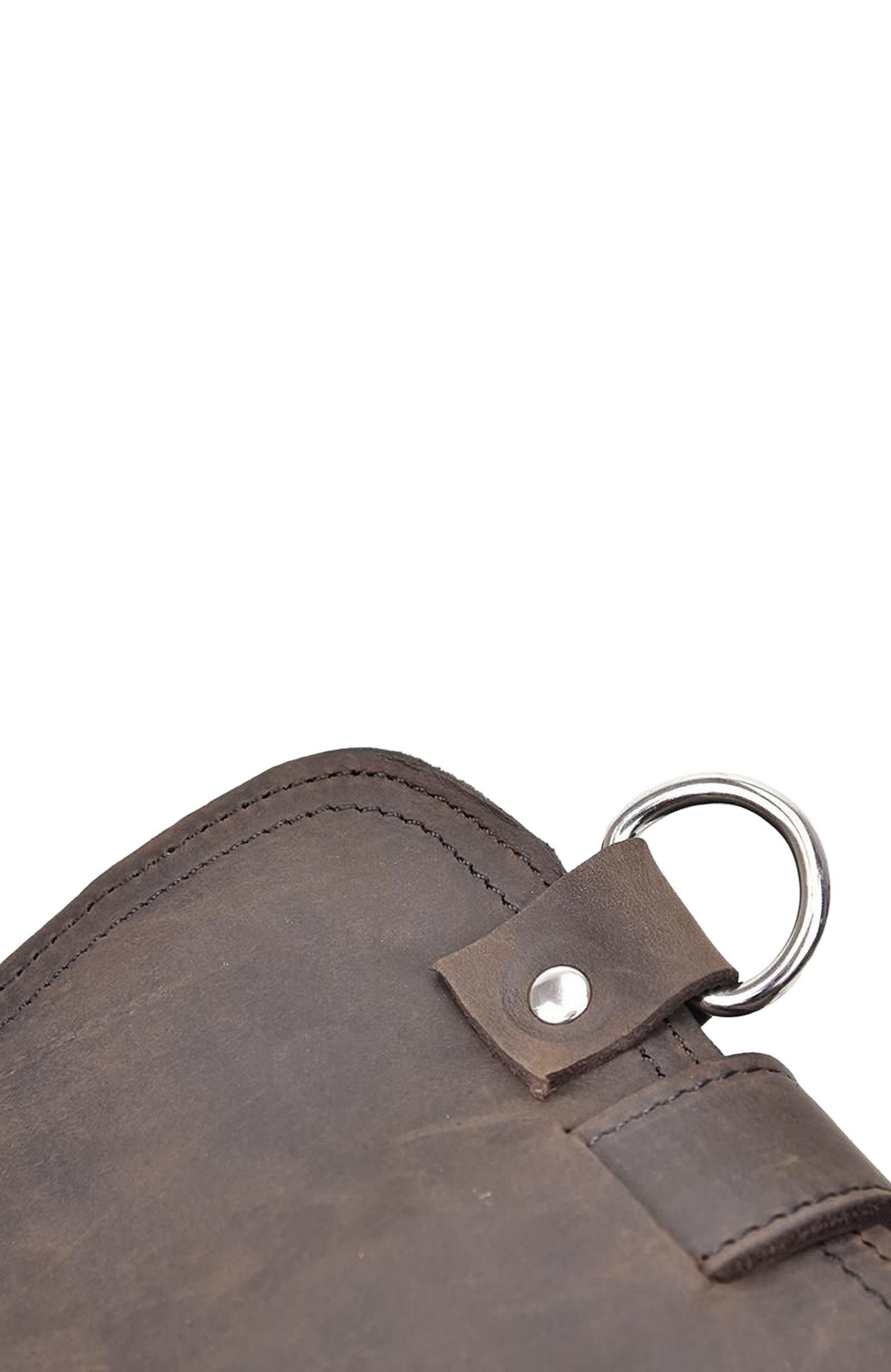 STEEL HORSE LEATHER The Gustav Messenger Bag | Large Capacity Vintage Leather Messenger Bag, Alternate, color, Dark Brown