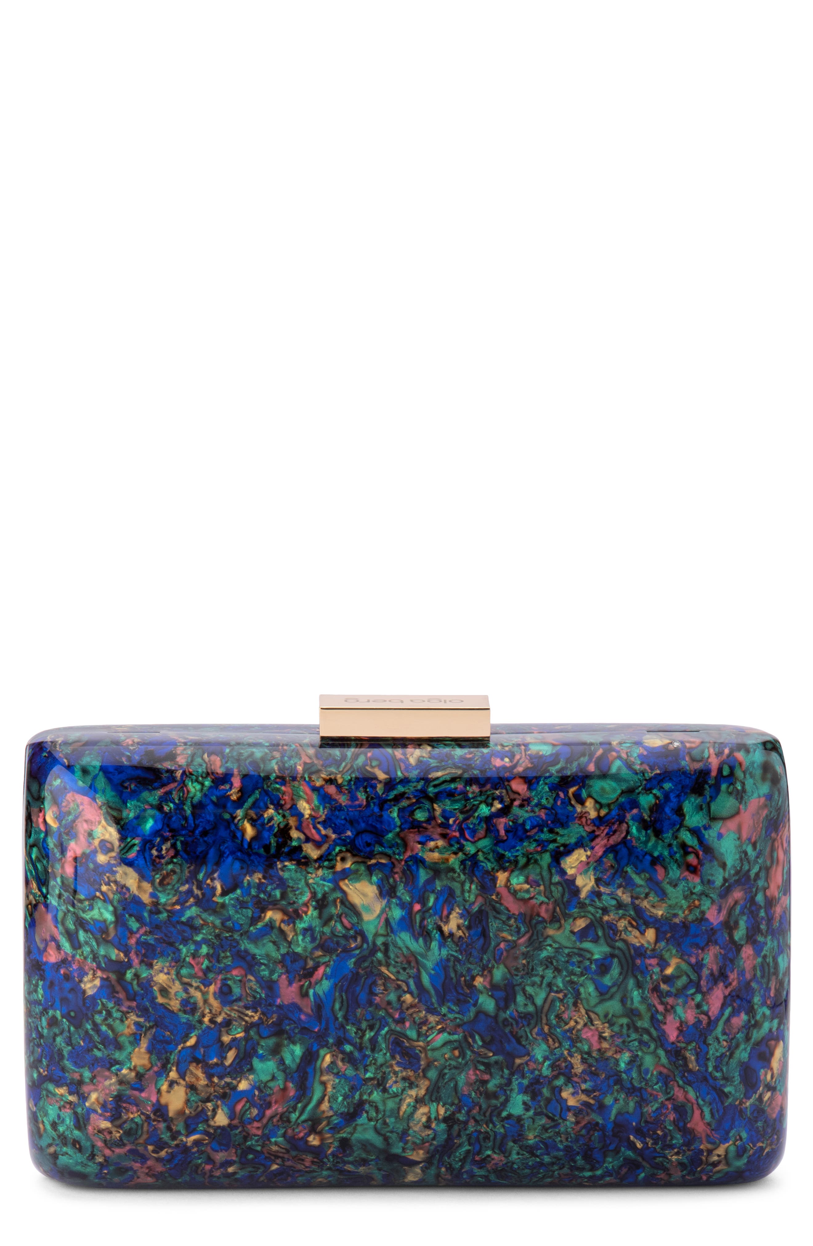 Olga Berg Carsyn Mother-of-Pearl Box Clutch, Main, color, 