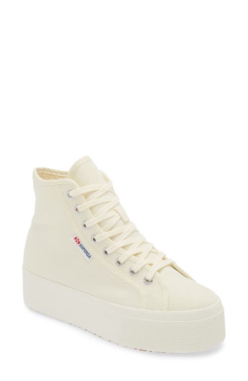 Superga 2708 Platform High Top Sneaker in Beige Natural-Favorio 