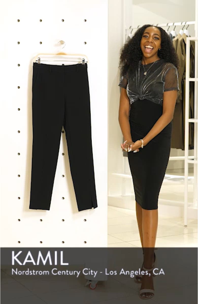 Collection 'Jennifer' Crepe Marocain Ankle Pants, sales video thumbnail