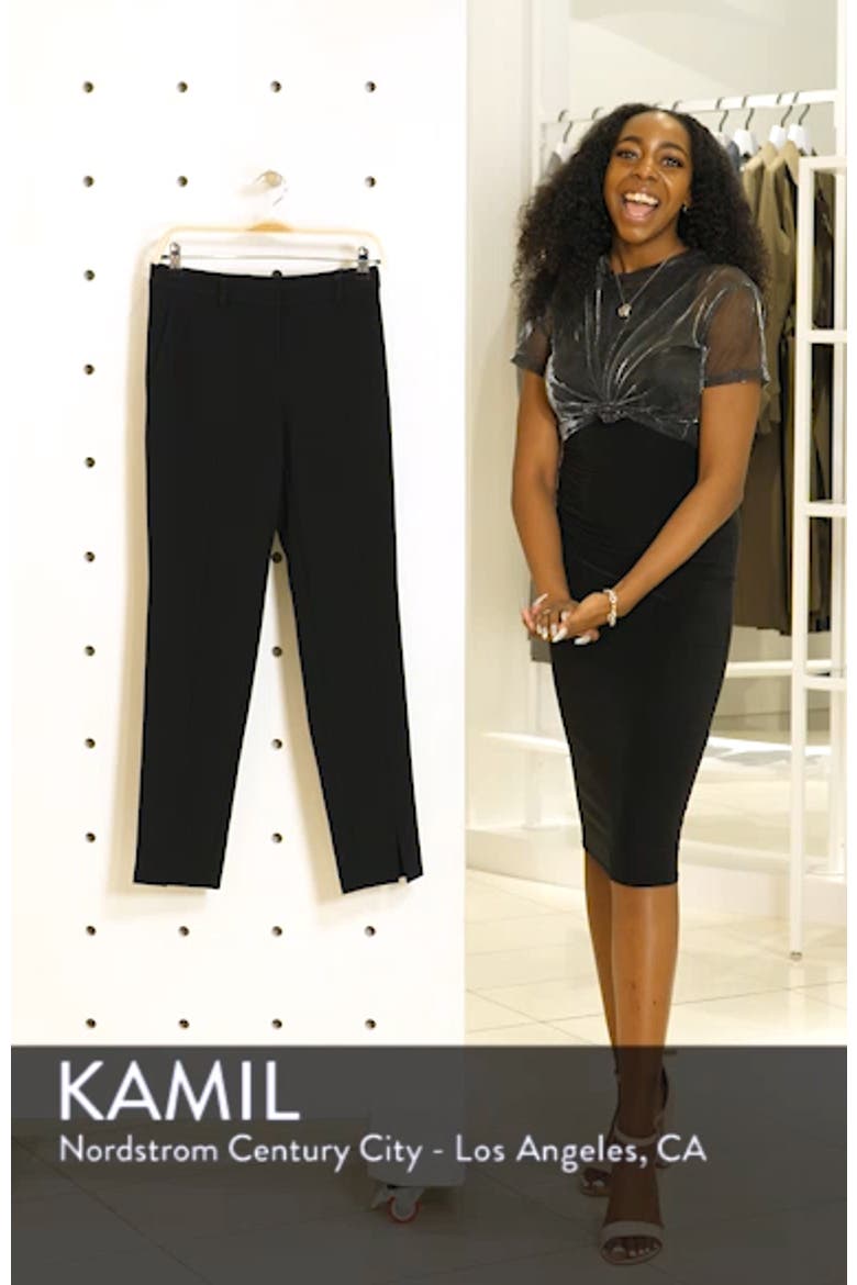 Collection 'Jennifer' Crepe Marocain Ankle Pants video