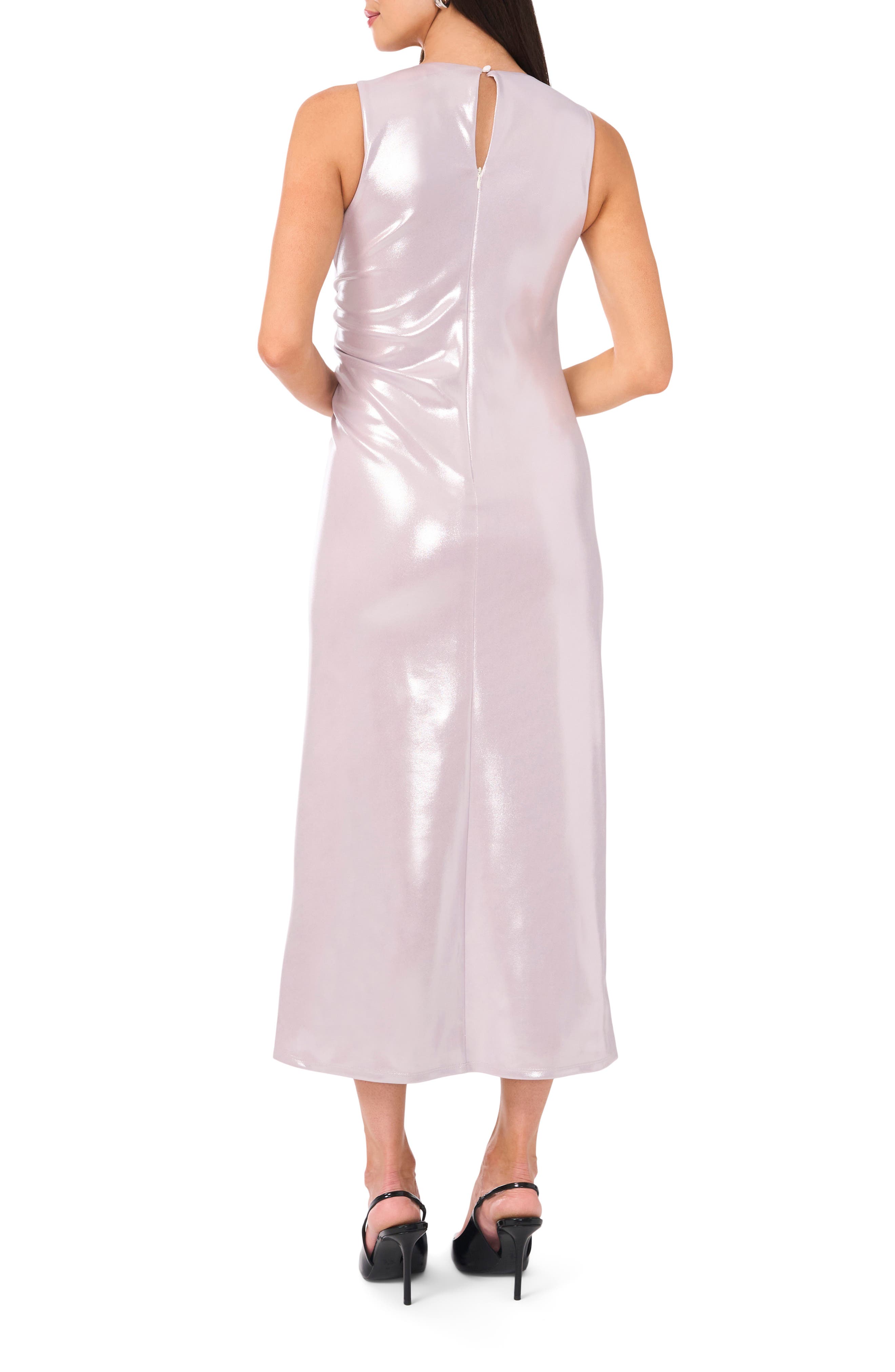 Shimmer Ruched Sleeveless Dress - image 2