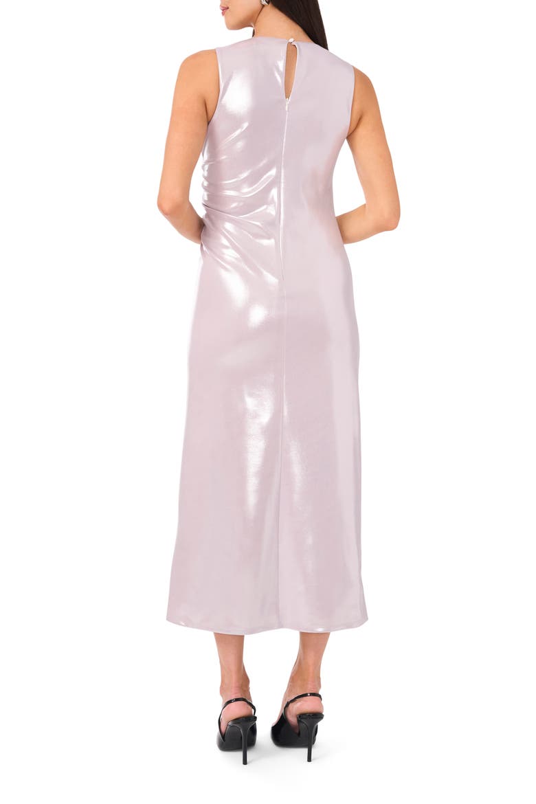 Shimmer Ruched Sleeveless Dress, Alternate, color, PLATINUM