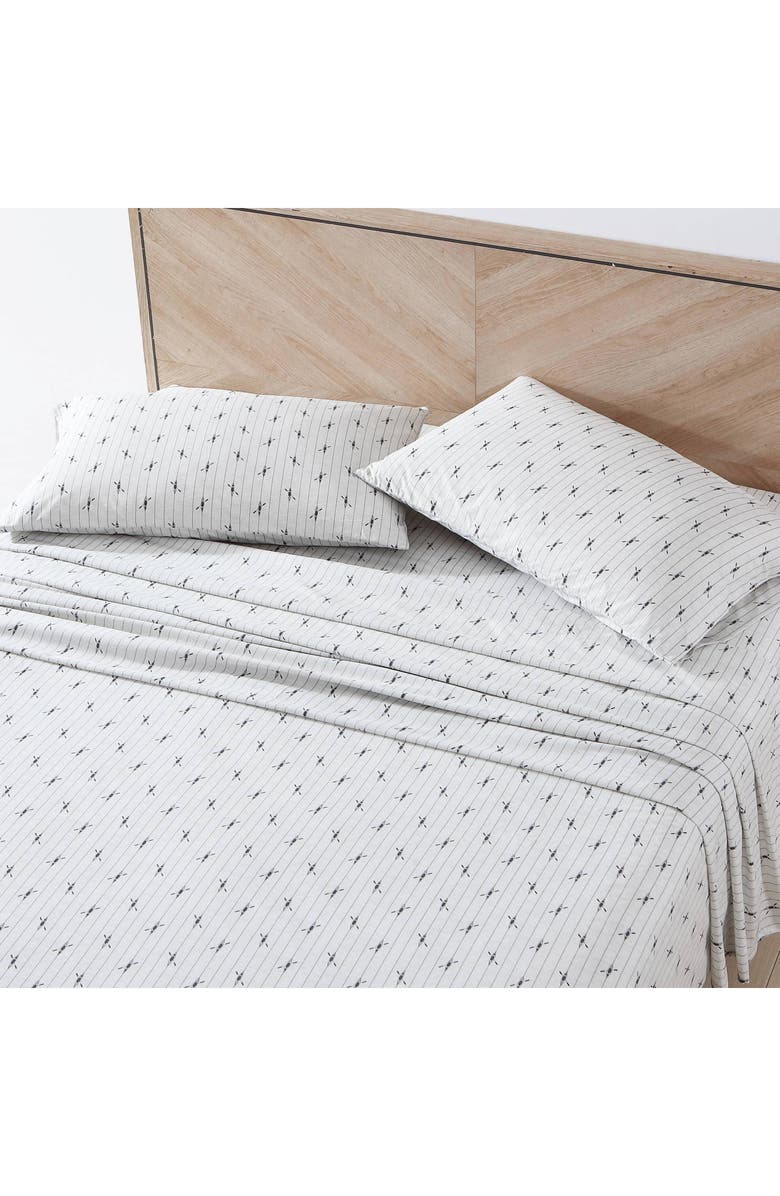 Eddie Bauer Downstream 200 Thread Count 100% Cotton Percale Sheet Set, Alternate, color, Medium Grey