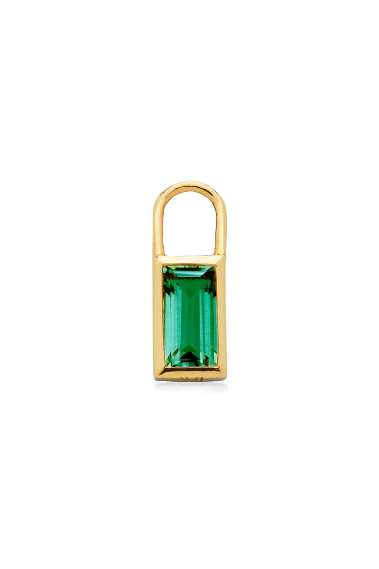 Baguette Earring Charm, Main, color, YELLOW GOLD/ ONYX