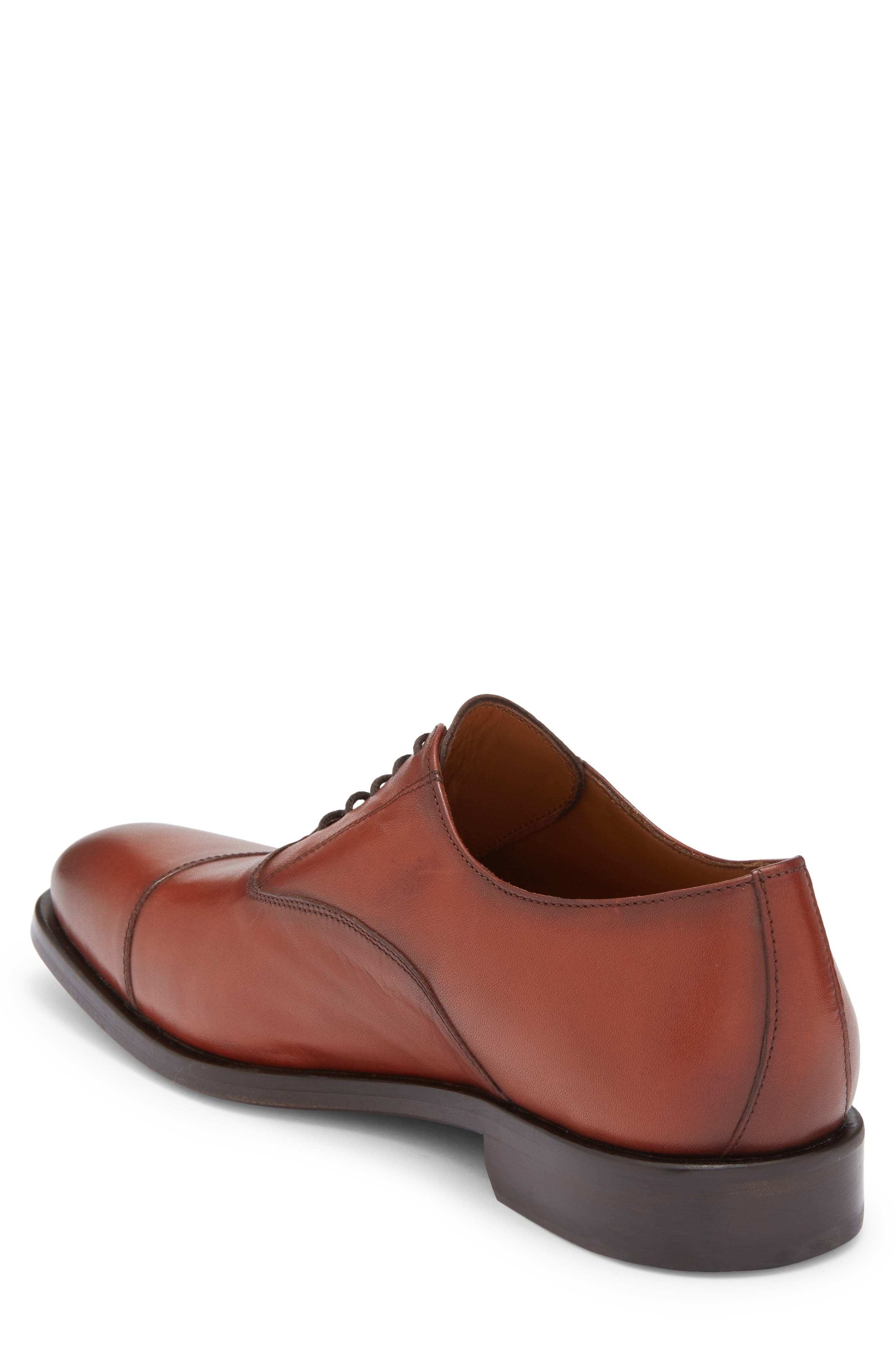 ANTONIO MAURIZI Cap Toe Oxford, Alternate, color, Cognac