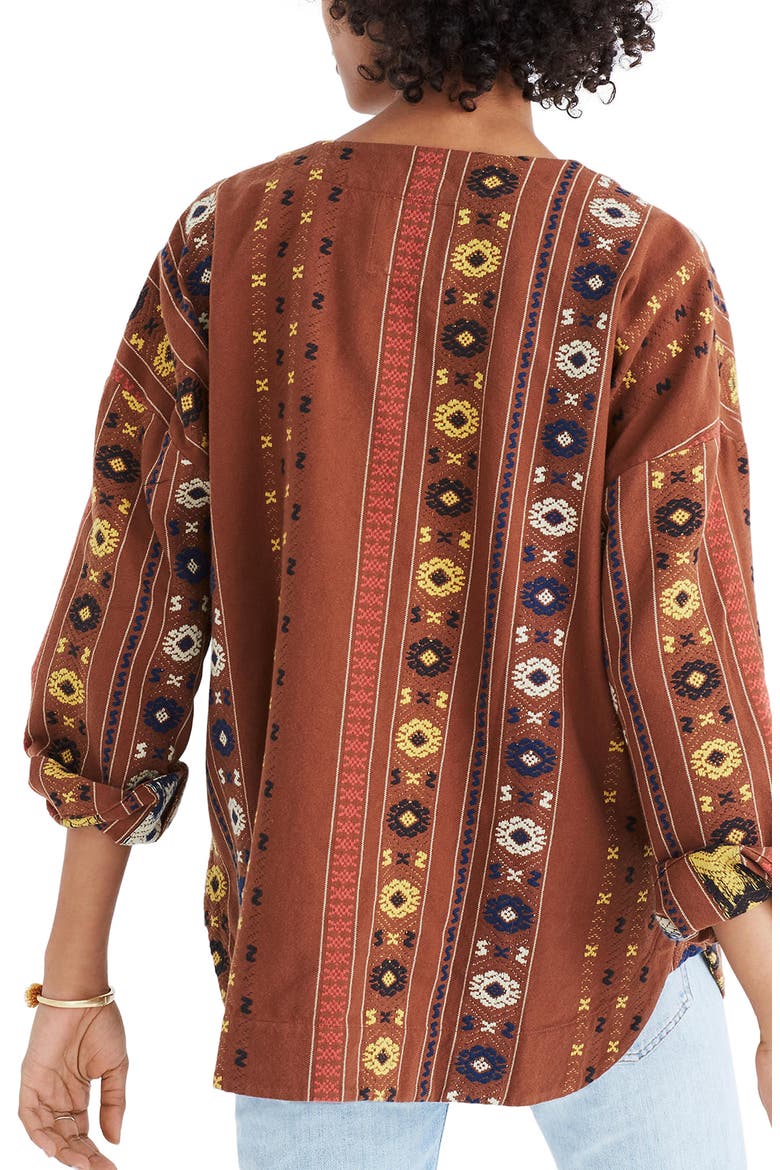 Kimono Shirttail Jacket, Alternate, color, KILIM WARM NUTMEG