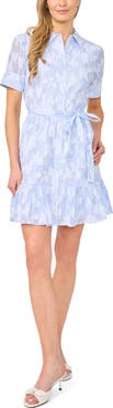 CeCe Tie Waist Shirtdress