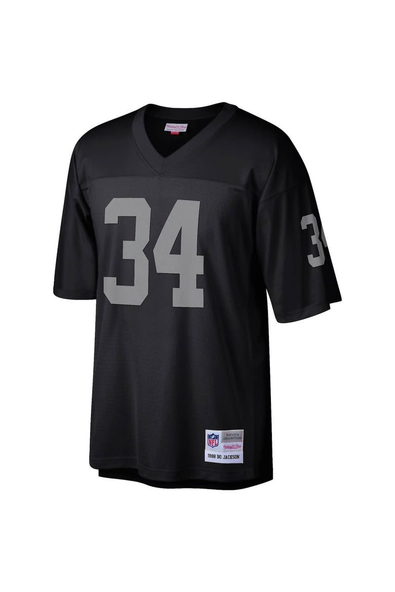 Men's Mitchell & Ness Bo Jackson Black Las Vegas Raiders Legacy Replica Jersey, Alternate, color, Black