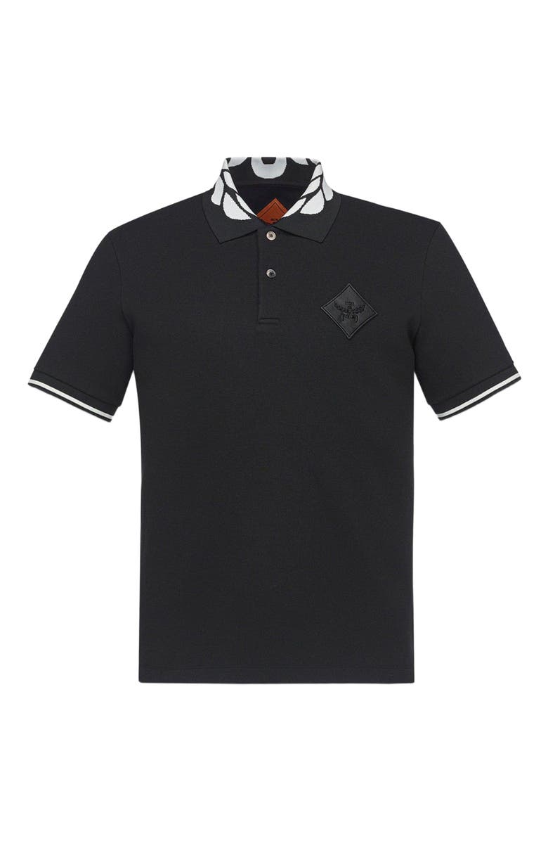 MCM Intarsia Laurel Piqué Polo, Main, color, 