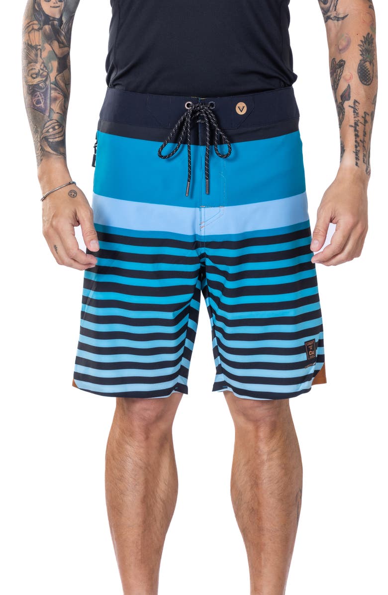 VAST Gooch Stripe II Stretch Board Shorts, Main, color, 