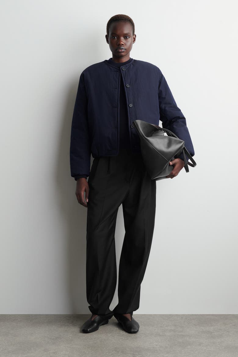 Padded Cotton Liner Jacket, Main, color, NAVY