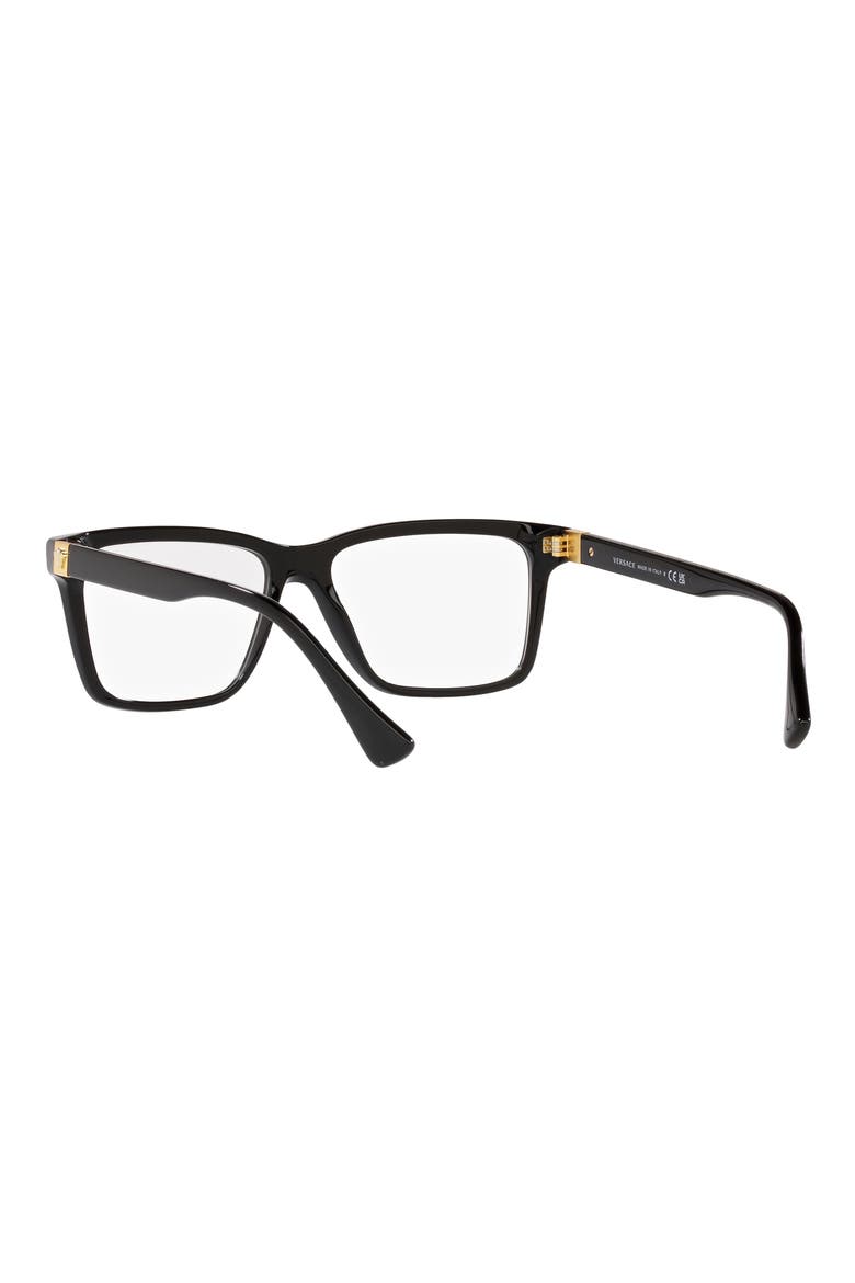 56mm Rectangular Optical Glasses, Alternate, color, BLACK