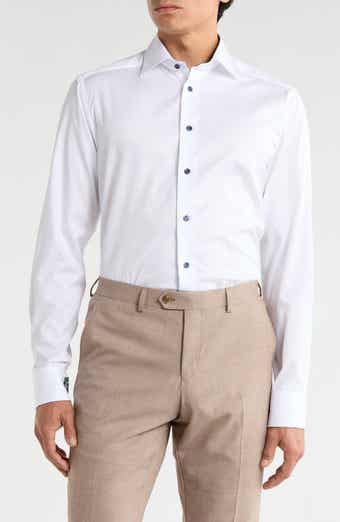 Eton Floral Effect Slim Fit Signature Twill Dress Shirt