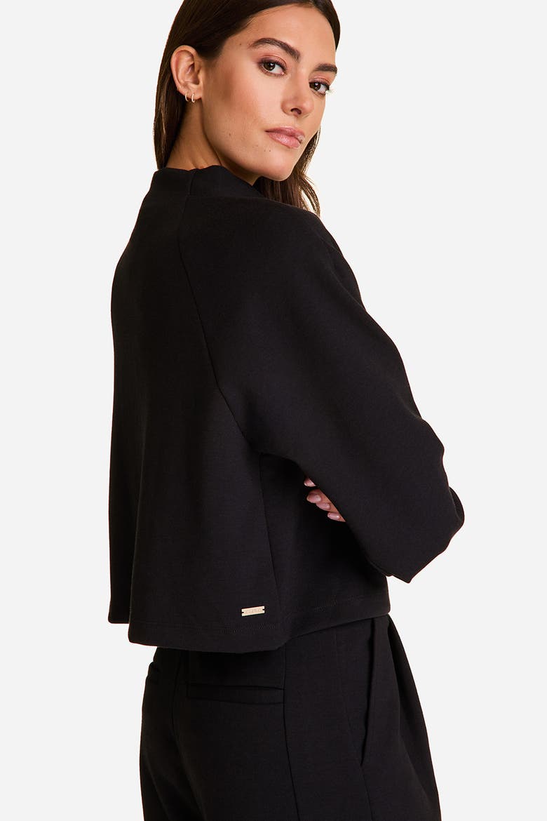 Phoebe Mock Knit, Alternate, color, Black
