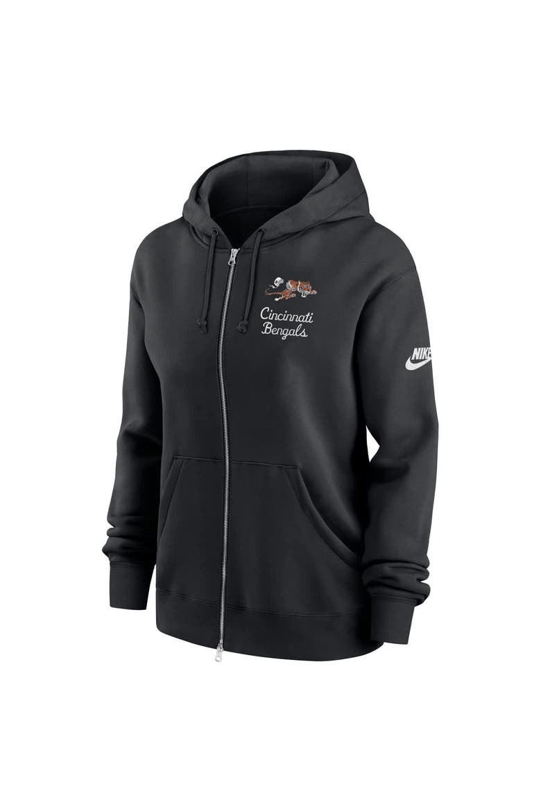 Women's Nike Black Cincinnati Bengals Phoenix Rewind Full-Zip Hoodie, Alternate, color, Black