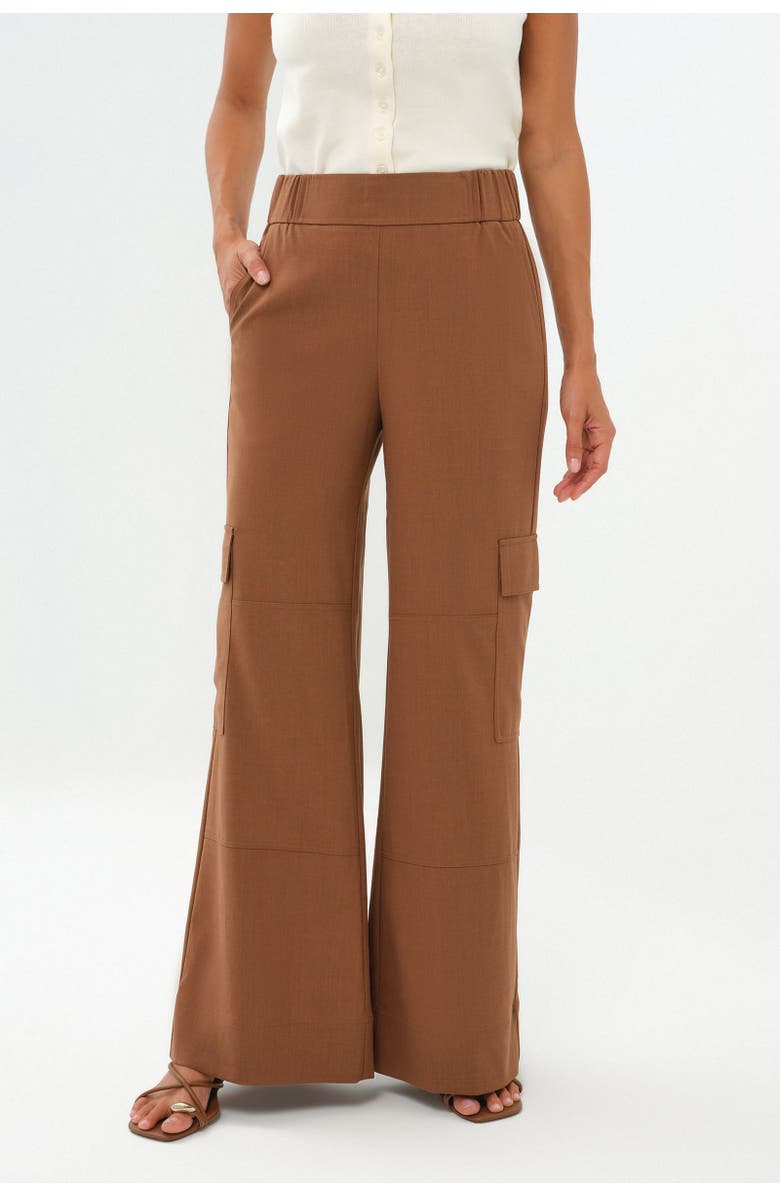 Anatomie Herron Woven Cargo Wide Leg Pull-On Pant, Alternate, color, Brunette