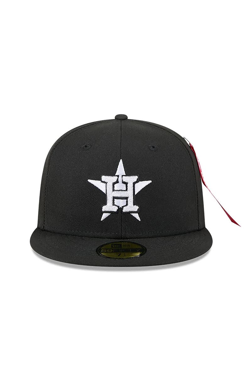 Men's New Era x Alpha Industries  Black Houston Astros 59FIFTY Fitted Hat, Alternate, color, Black