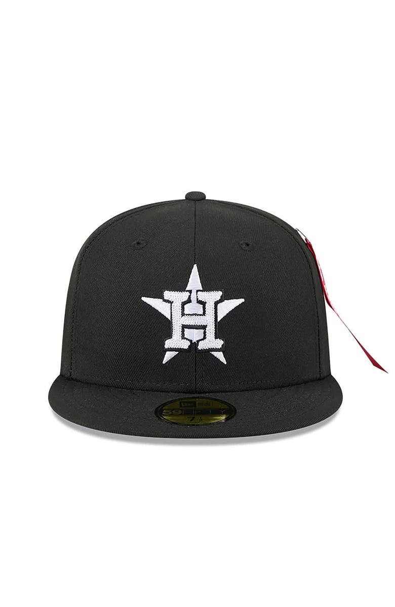 New Era x Alpha Industries Men's New Era x Alpha Industries Black Houston Astros 59FIFTY Fitted Hat, Alternate, color, Black