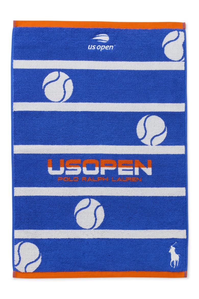 x US Open Tea Towel, Main, color, BLUE MULTI