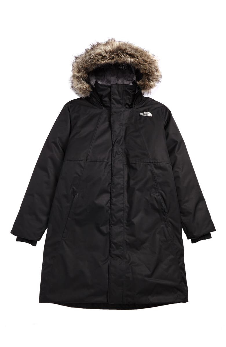 The North Face Arctic Swirl Waterproof Down Parka, Main, color, 