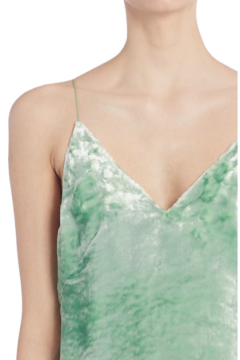 Velvet Slipdress, Alternate, color, PASTEL GREEN