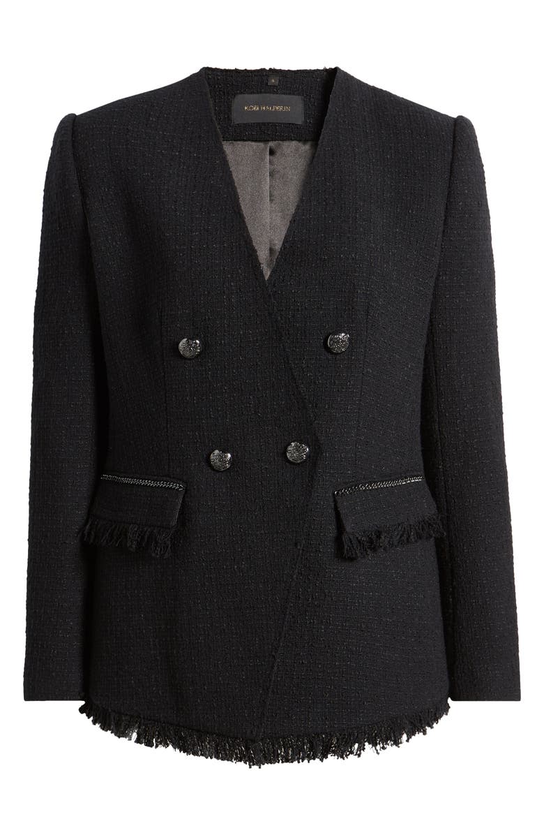 KOBI HALPERIN Blooming Double Breasted Wool Blend Tweed Jacket, Alternate, color, 