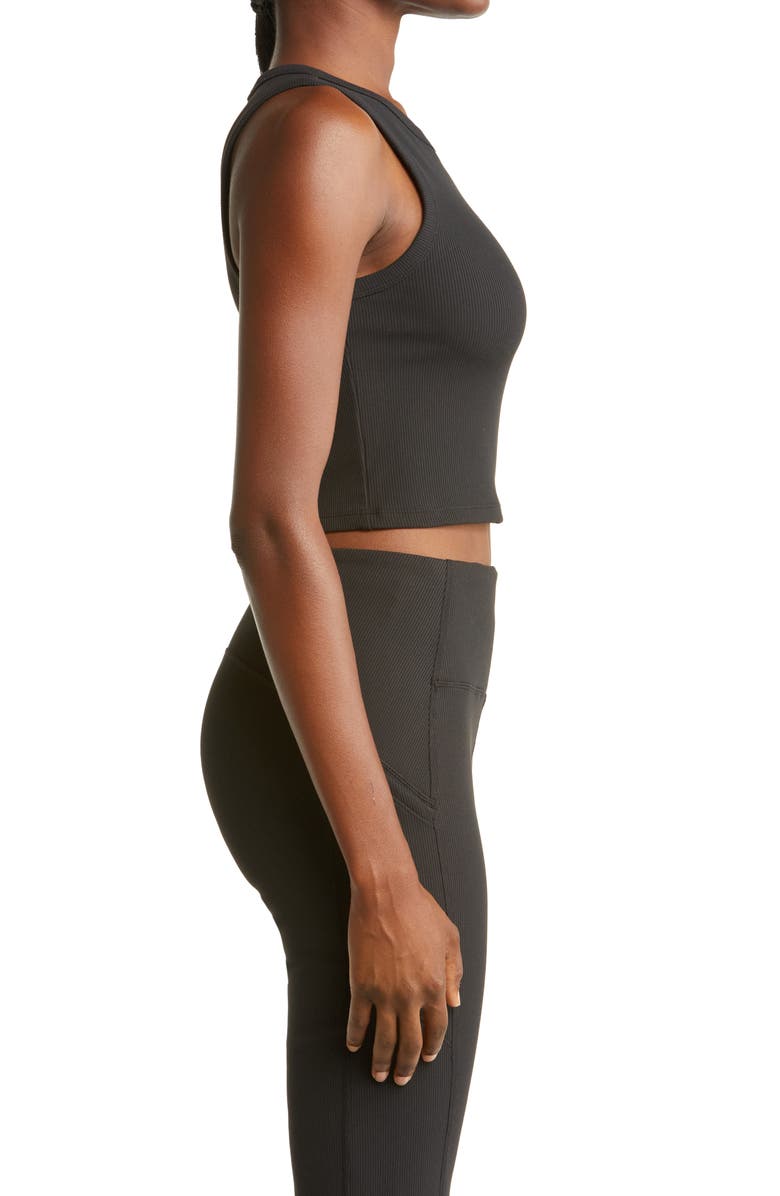 Zella Live In Meet 'N' Greet Ribbed Crop Tank Top, Alternate, color, 