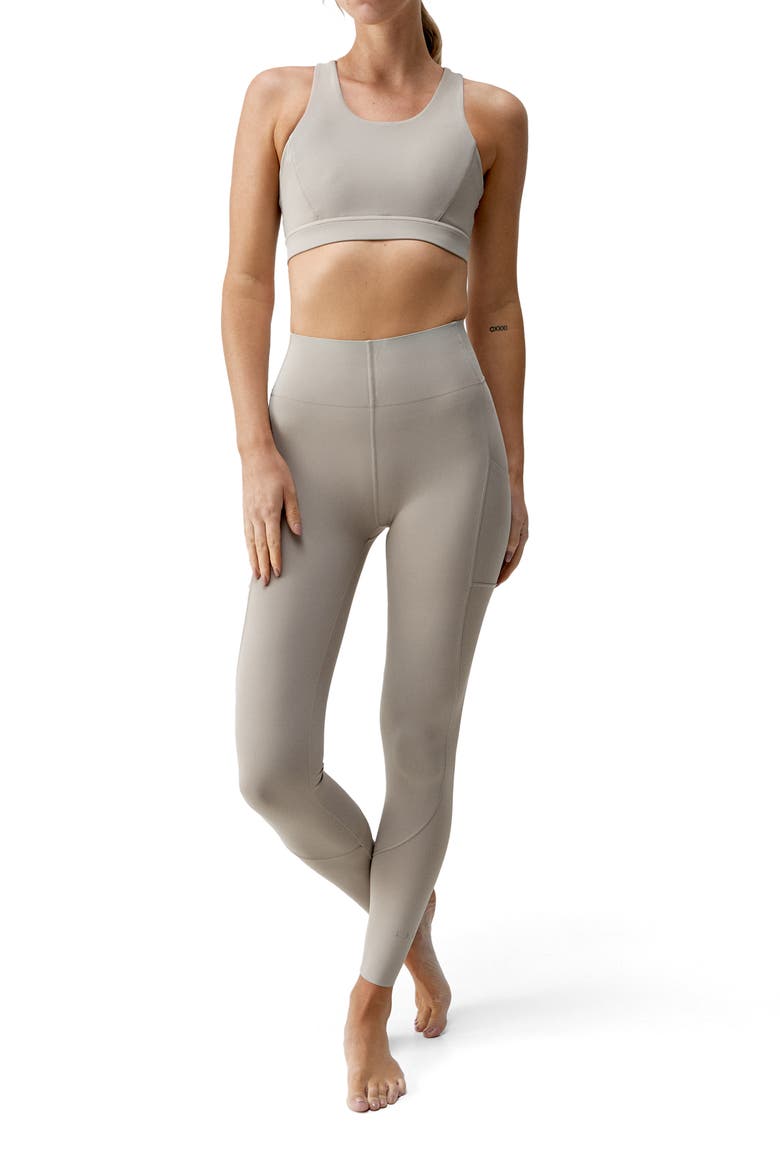 Denise High Support Performance Sport Top, Alternate, color, Grain